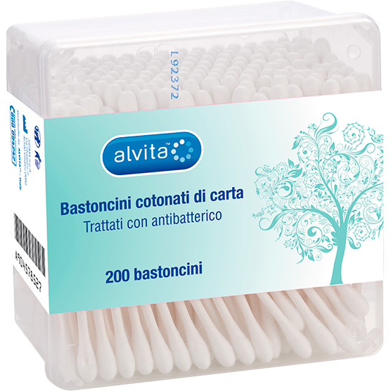 ALVITA BASTONCINI COTONATI DI CARTA 200 PEZZI - Farmacia De Pasquale