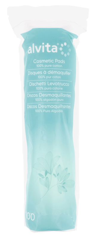 ALVITA DISCHETTI LEVATRUCCO 100% PURO COTONE 100 PEZZI - Farmacia De Pasquale