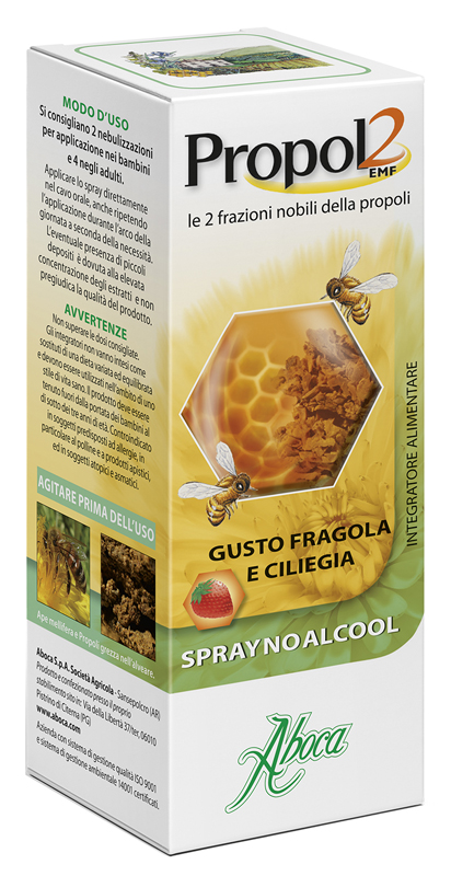 PROPOL2 EMF SPRAY NO ALCOOL FRAGOLA E CILIEGIA 30 ML - Farmacia De Pasquale