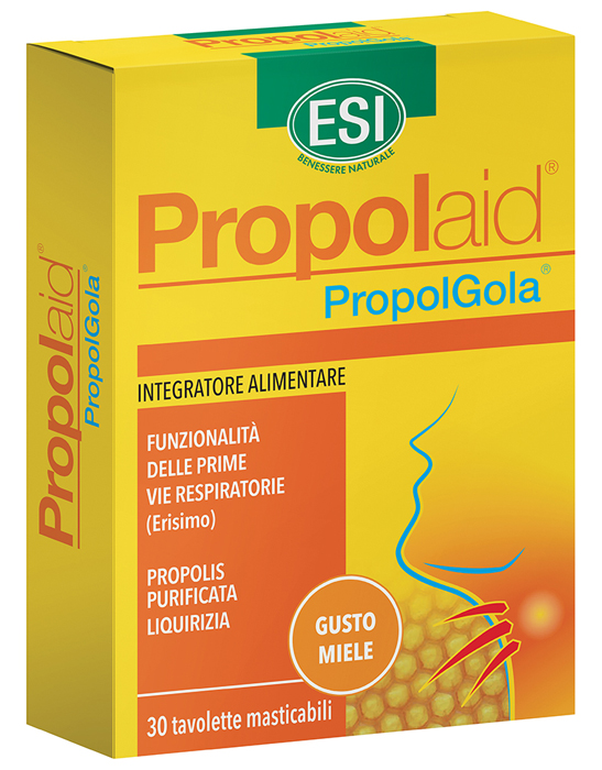 ESI PROPOLAID TAVOLETTE GOLA MIELE 30 TAVOLETTE - Farmacia De Pasquale