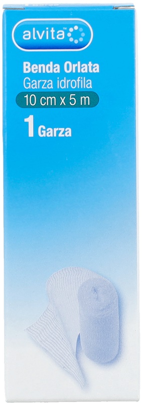 BENDA ORLATA GARZA IDROFILA ALVITA 10X500CM - Farmacia De Pasquale