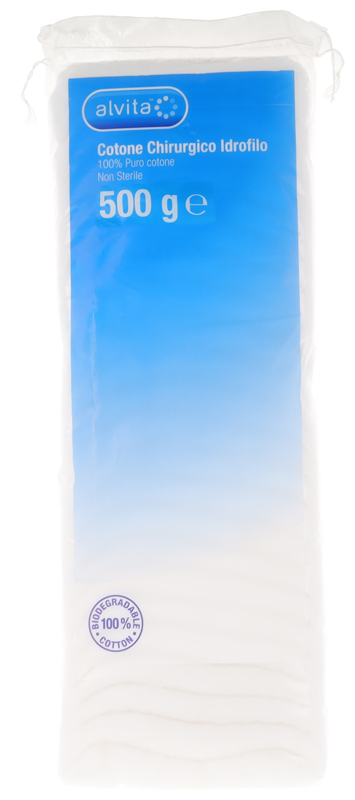 COTONE CHIRURGICO IDROFILO ALVITA 100% PURO COTONE 500 G - Farmacia De Pasquale