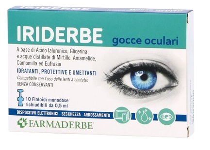 IRIDERBE GOCCE OCULARI MONODOSI 10 FLACONCINI DA 0,5ML - Farmacia De Pasquale