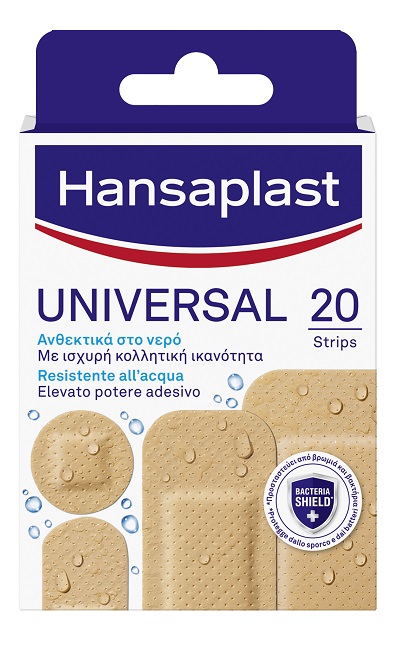 CEROTTO HANSAPLAST UNIVERSAL RESISTENTE ALL'ACQUA 4 FORME ASSORTITE 20 PEZZI - Farmacia De Pasquale