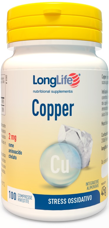 LONGLIFE COPPER 2 MG 100 COMPRESSE - Farmacia De Pasquale