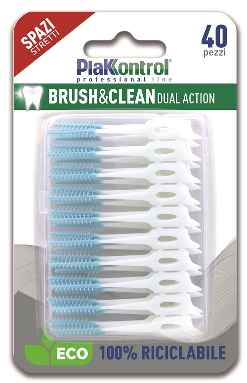 PLAKKONTROL BRUSH & CLEAN SCOVOLINI SPAZI STRETTI 40 PEZZI - Farmacia De Pasquale