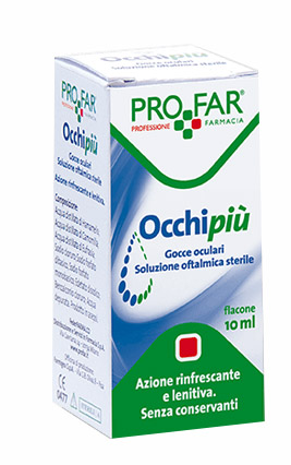 OCCHIPIU' GOCCE OCULARI RINFRESCANTI 1 FLACONE DA 10 ML PROFAR - Farmacia De Pasquale