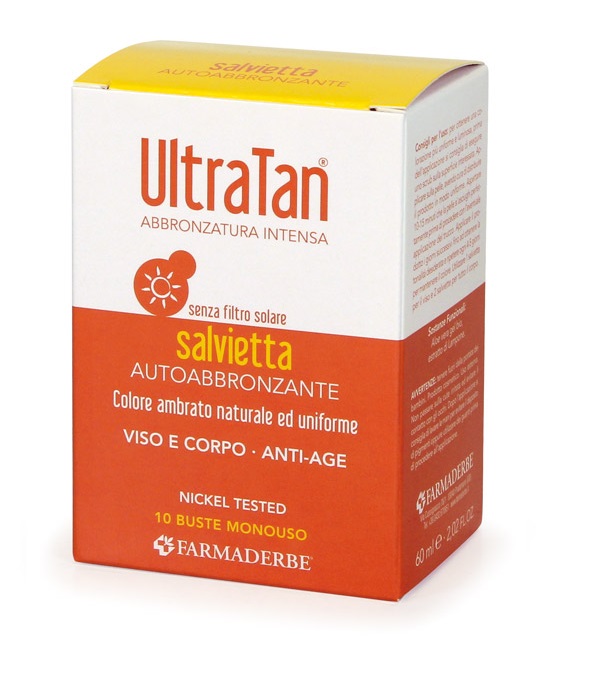 ULTRA TAN SALVIETTE AUTOABBRONZANTI 10 BUSTE - Farmacia De Pasquale