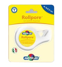 CEROTTO IN ROCCHETTO MASTER-AID ROLLPORE TESSUTO NON TESSUTO CON DISPENSER 2,5CM X 5 M - Farmacia De Pasquale