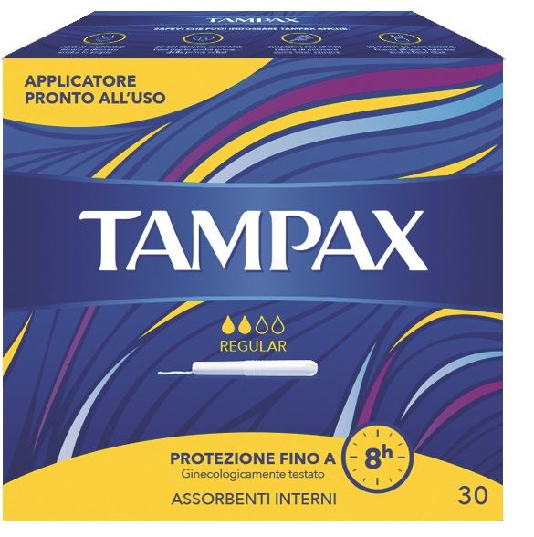 TAMPAX BLUE BOX REGULAR 30 PEZZI - Farmacia De Pasquale