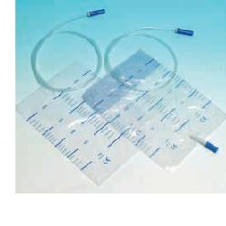 SACCA RACCOLTA URINA DA LETTO IN PVC NON STERILE VOLUME 2 LITRI TUBO LUNGHEZZA 90 CM CON SCARICO E VALVOLA ANTIREFLUSSO 30 PEZZI - Farmacia De Pasquale