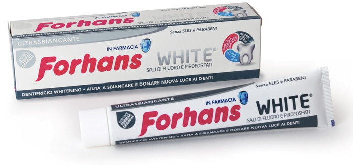FORHANS SP WHITE DENTIF 75ML - Farmacia De Pasquale