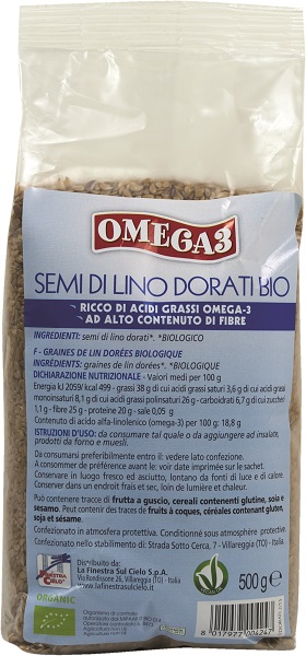 LA FINESTRA SUL CIELO SEMI DI LINO DORATI 500 G - Farmacia De Pasquale