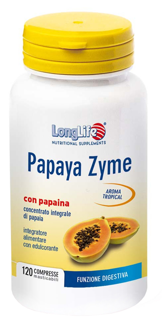 LONGLIFE PAPAYA ZYME 120 COMPRESSE MASTICABILI - Farmacia De Pasquale