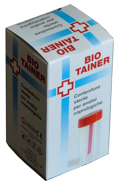 CONTENITORE PER FECI STERILE BIO TAINER 1 PEZZO - Farmacia De Pasquale