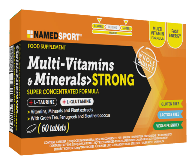 MULTI-VITAMINS&MINERALS STRONG 60 COMPRESSE - Farmacia De Pasquale