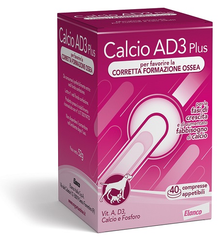 CALCIO AD3 PLUS 40 COMPRESSE APPETIBILI - Farmacia De Pasquale