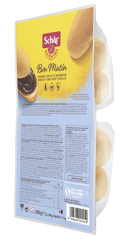 SCHAR BON MATIN PANINI DOLCI E MORBIDI SENZA LATTOSIO 2 PEZZI DA 100 G - Farmacia De Pasquale