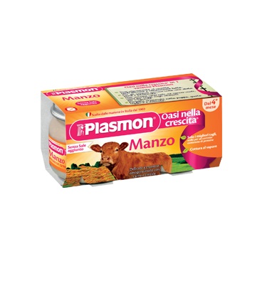 PLASMON OMOGENEIZZATO MANZO 4 X 80 G - Farmacia De Pasquale