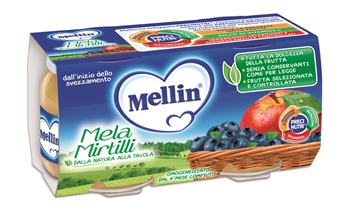 MELLIN OMOGENEIZZATO MELA MIRTILLO 100 G 2 PEZZI - Farmacia De Pasquale