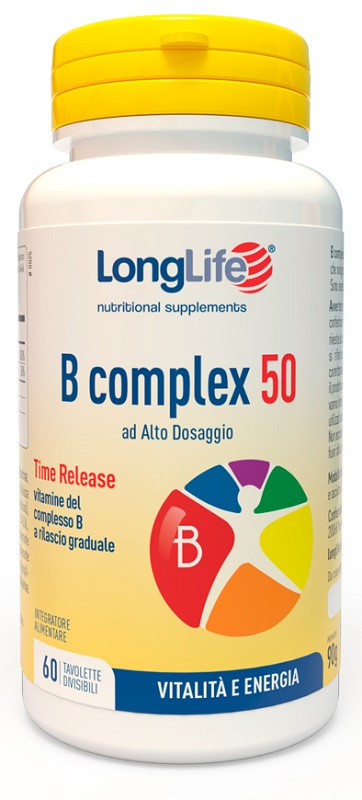 LONGLIFE B COMPLEX 50 RILASCIO GRADUALE 60 TAVOLETTE DIVISIBILI - Farmacia De Pasquale