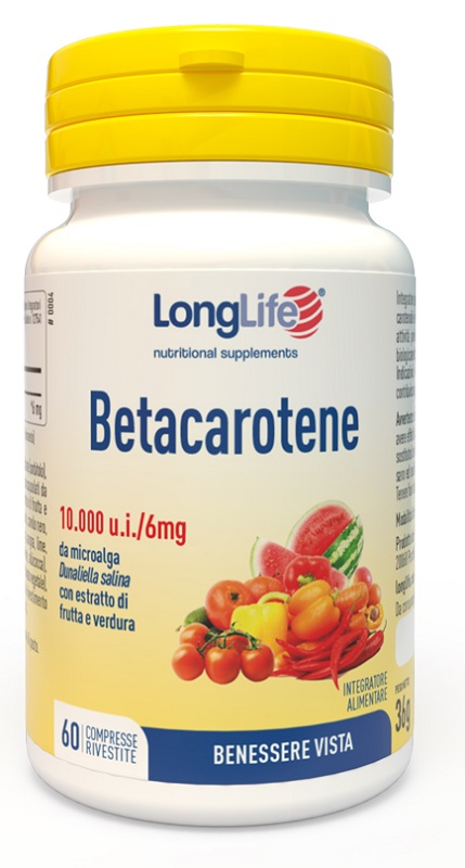 LONGLIFE BETACAROTENE 60 COMPRESSE - Farmacia De Pasquale