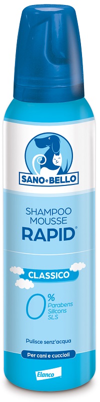 SANO E BELLO SHAMPOO MOUSSE RAPID CLASSICO FLACONE 300 ML PER LAVAGGIO SENZ'ACQUA - Farmacia De Pasquale