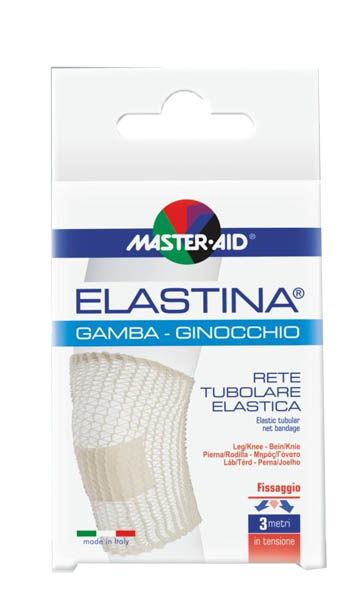 RETE TUBOLARE ELASTICA IPOALLERGENICA MASTER-AID ELASTINA GAMBA/GINOCCHIO 3 MT IN TENSIONE CALIBRO 5 CM - Farmacia De Pasquale