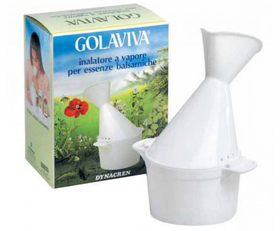GOLAVIVA INALATORE VAPORE PER INALAZIONI CON ACQUA BOLLENTE ED ESSENZE BALSAMICHE 1 PEZZO - Farmacia De Pasquale