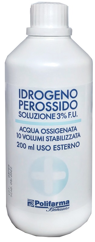 PEROSSIDO IDROGENO 3% 200 ML ACQUA OSSIGENATA 10 VOLUMI STABILIZZATA - Farmacia De Pasquale