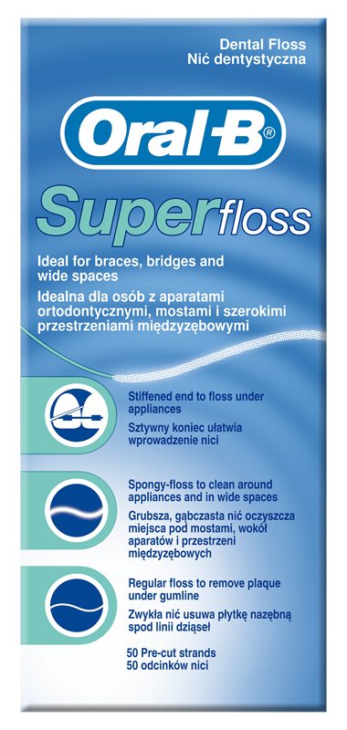 ORALB SUPERFLOSS FILO INTERDENTALE 50 FILI - Farmacia De Pasquale