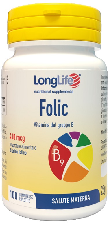 LONGLIFE FOLIC 400 MCG 100 COMPRESSE - Farmacia De Pasquale