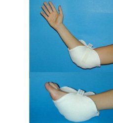 GOMITIERA/TALLONIERA IN VELLO SINTETICO PER LA PREVENZIONE DELLE PIAGHE DA DECUBITO A LIVELLO DEI GOMITI E/O DEI TALLONI NEI PAZIENTI LUNGODEGENTI. SISTEMA DI FISSAGGIO A VELCRO - Farmacia De Pasquale