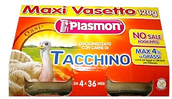 PLASMON OMOGENEIZZATO TACCHINO 120 G X 2 PEZZI - Farmacia De Pasquale