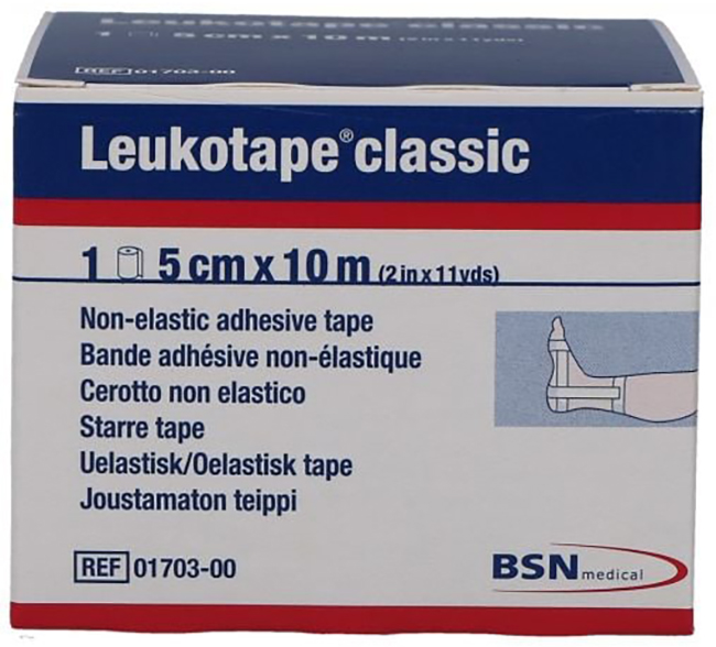 LEUKOTAPE BENDA ANELASTICA PER BENDAGGI FUNZIONALI 5X100 CM - Farmacia De Pasquale