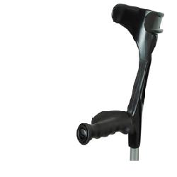 CANADESI IN LEGA LEGGERA CON BLOCCO RAPIDO DELLA REGOLAZIONE DELL'ALTEZZA A VITE+CLIP DI SICUREZZA A PRESSIONE CON CATARIFRANGENTE INCORPORATO COLORE NERO - Farmacia De Pasquale