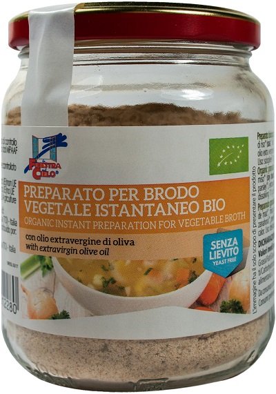 FSC BRODO VEGETALE ISTANTANEO SENZA LIEVITO BIO CON OLIO EXTRAVERGINE DI OLIVA 200 G - Farmacia De Pasquale