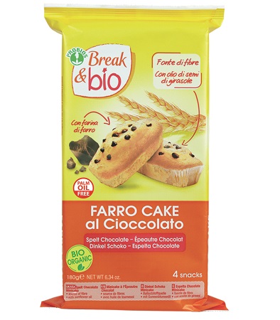 BREAK & BIO FARRO CAKE AL CIOCCOLATO 4 X 45 G - Farmacia De Pasquale