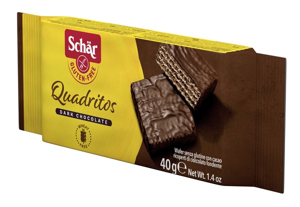 SCHAR QUADRITOS WAFER CON CACAO RICOPERTI DI CIOCCOLATO FONDENTE 40 G - Farmacia De Pasquale