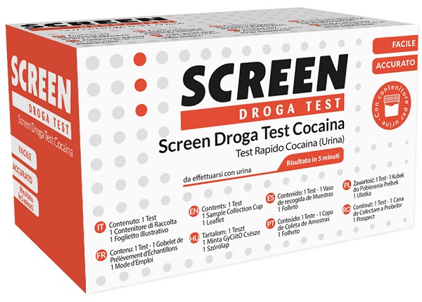 SCREEN DROGA TEST COCAINA TEST ANTIDROGA CON CONTENITORE URINA - Farmacia De Pasquale