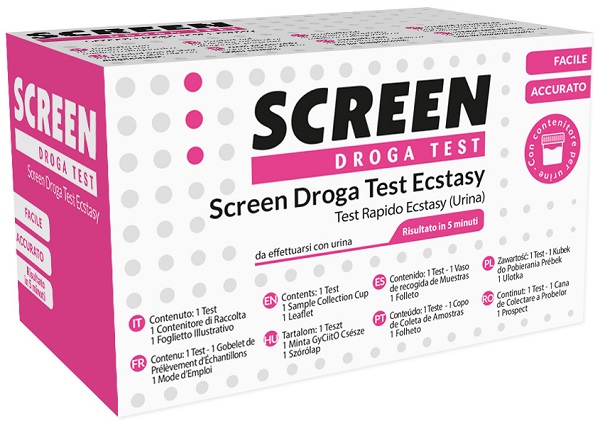 SCREEN DROGA TEST ECSTASY TEST ANTIDROGA CON CONTENITORE URINA - Farmacia De Pasquale