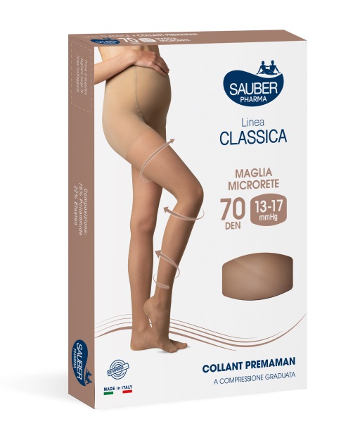 SAUBER COLLANT 70 DENARI PREMAMAN MAGLIA MICRORETE NEUTRO BEIGE 2 LINEA CLASSICA - Farmacia De Pasquale