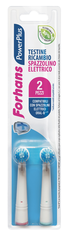 FORHANS POWER PLUS TESTINA 2 PEZZI RICAMBIO - Farmacia De Pasquale