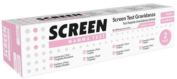 SCREEN TEST ORMONE HCG GRAVIDANZA NELL'URINA SCREEN TEST HCG 2 PEZZI - Farmacia De Pasquale