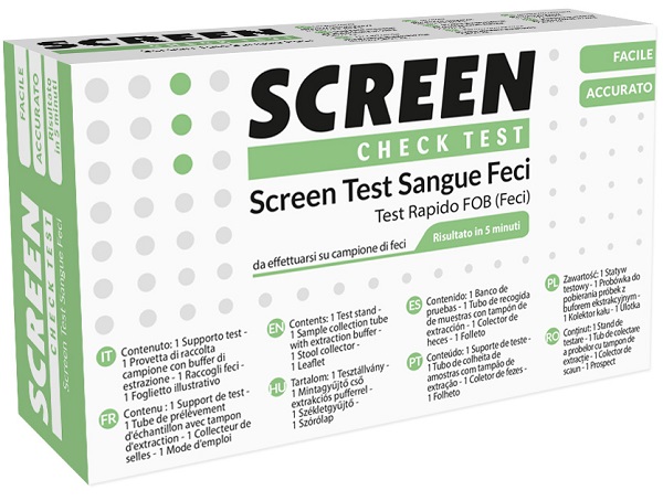 SCREEN TEST RAPIDO PRESENZA DI SANGUE OCCULTO NELLE FECI SCREEN TEST FOB - Farmacia De Pasquale