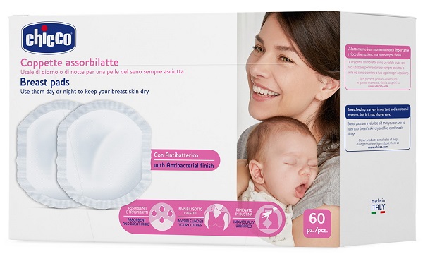 CHICCO COPPETTA ASSORBILATTE ANTIBATTERICA 60 PEZZI - Farmacia De Pasquale