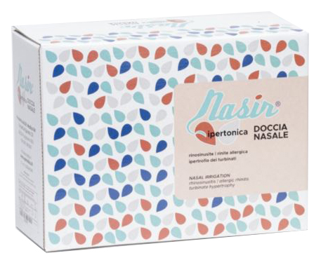 NASIR LAVAGGIO NASALE SOLUZIONE IPERTONICA KIT COMPOSTO DA 3 SACCHE 250 ML + 3 BLISTER - Farmacia De Pasquale