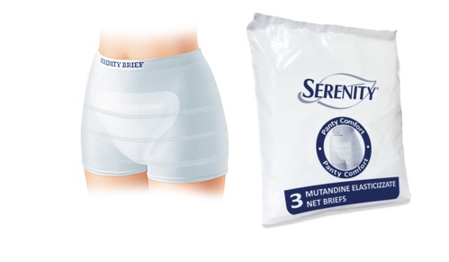 MUTANDINA A RETE PER INCONTINENZA SERENITY PANTY COMFORT S 3 PEZZI - Farmacia De Pasquale
