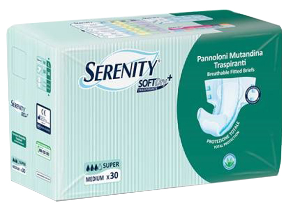 PANNOLONE PER INCONTINENZA A MUTANDINA SERENITY SOFTDRY+ ALOE SUPER MEDIUM 30 PEZZI - Farmacia De Pasquale