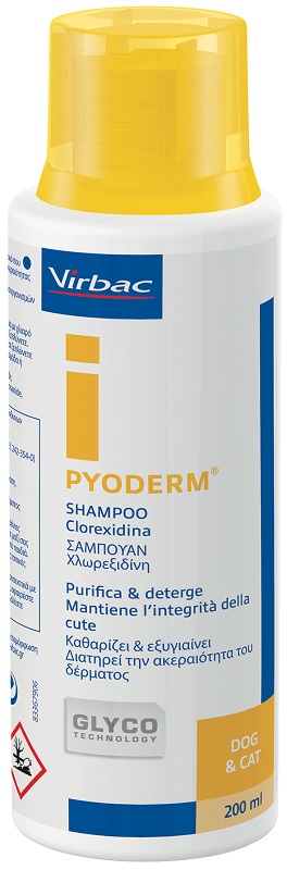 PYODERM SHAMPOO CLOREXIDINA PURIFICA E DETERGE CANE E GATTO 200 ML - Farmacia De Pasquale